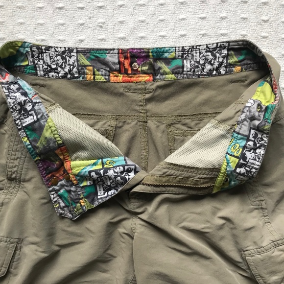 Men's Lululemon Comic Strip Shorts 31 Cargo Utility Pockets Hiking Camping Tan - Picture 3 of 7